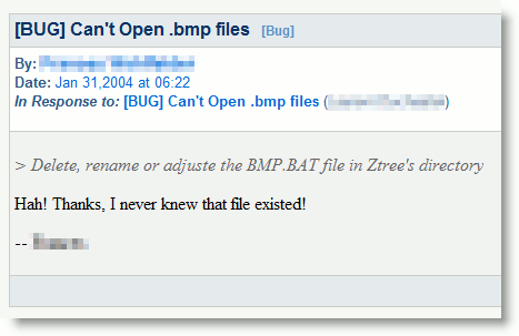 Ztree Can't Open BMP Files